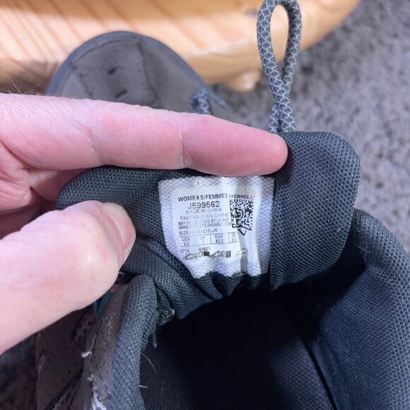 Merrell Crosslander 2 Hiking Shoe Womens Sz 9.5 Gray Suede Outdoor Trail Sneaker - Picture 6 of 7